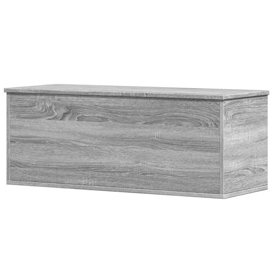 Boîte de rangement sonoma gris 90x35x35 cm bois d'ingénierie - 6