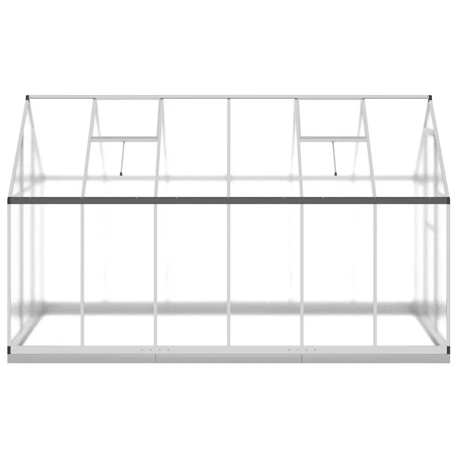 Serre avec cadre de base argenté 334x169x202 cm aluminium - 4