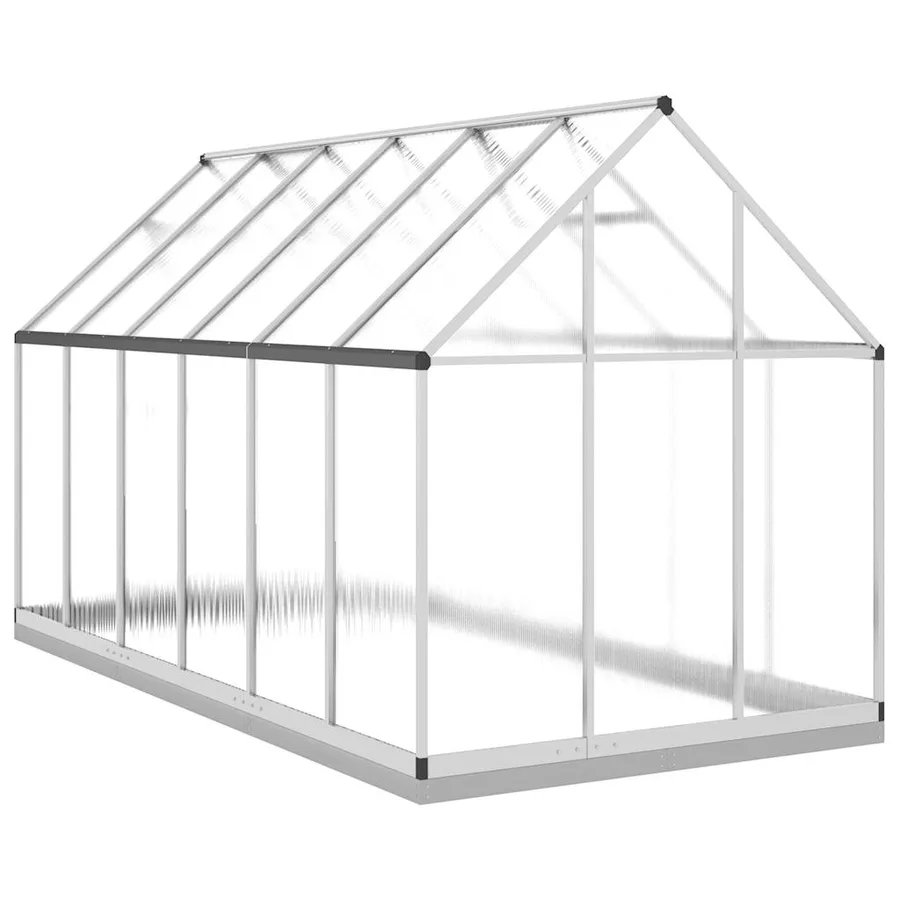 Serre avec cadre de base argenté 334x169x202 cm aluminium - 5