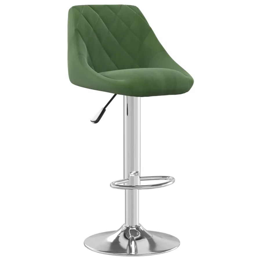 Tabourets de bar lot de 2 vert foncé velours - 3