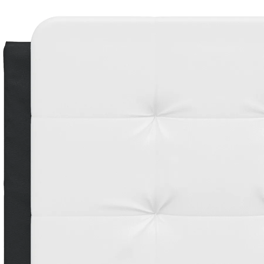 Coussin de tête de lit Zadar blanc et noir 140 cm similicuir - 7