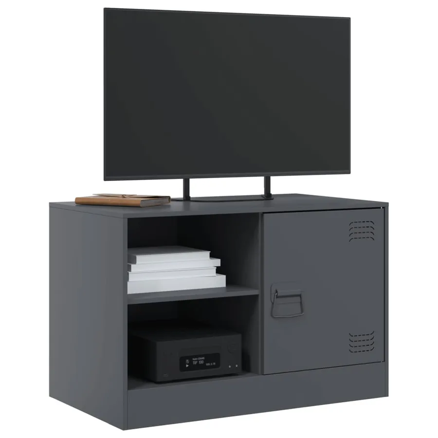 Meubles TV 2 pcs anthracite 67x39x44 cm acier - 3