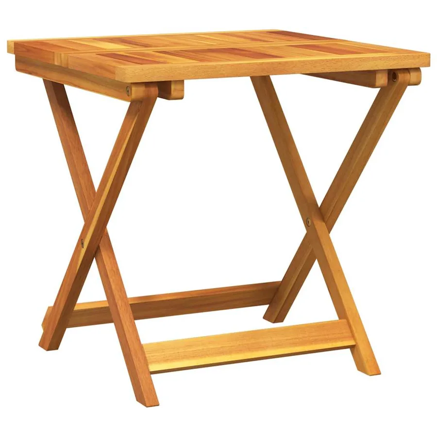 Table pliable de jardin 50x50x50 cm bois d'acacia solide - 2