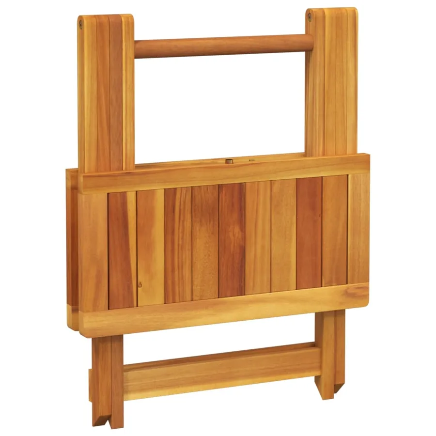 Table pliable de jardin 50x50x50 cm bois d'acacia solide - 7