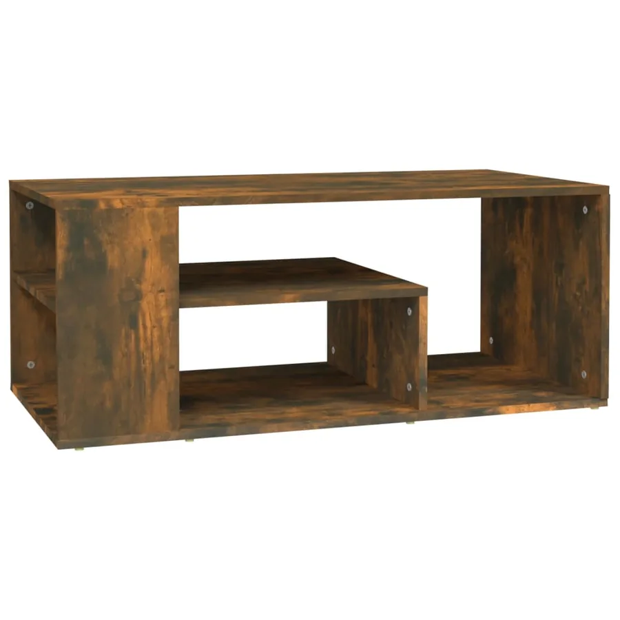 Table basse Chêne fumé 100x50x40 cm Bois d'ingénierie - 2