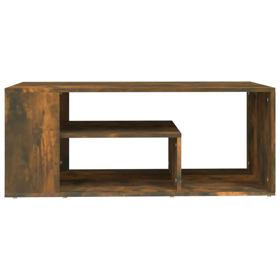 Table basse Chêne fumé 100x50x40 cm Bois d'ingénierie - 3