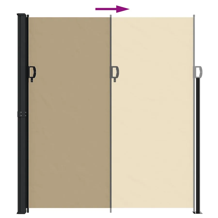 Auvent latéral rétractable beige 220x300 cm - 5
