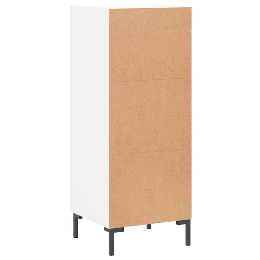 Buffet blanc 34,5x34x90 cm bois d'ingénierie - 8