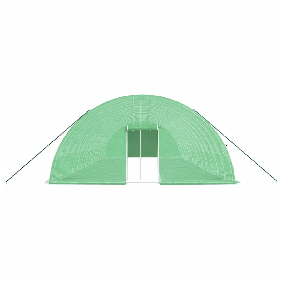 Serre avec cadre en acier vert 84 m² 14x6x2,85 m - 4