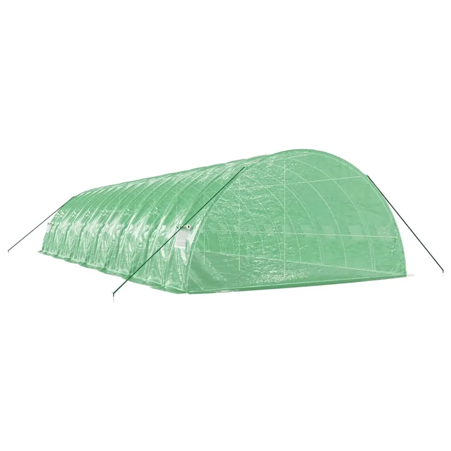Serre avec cadre en acier vert 84 m² 14x6x2,85 m - 6