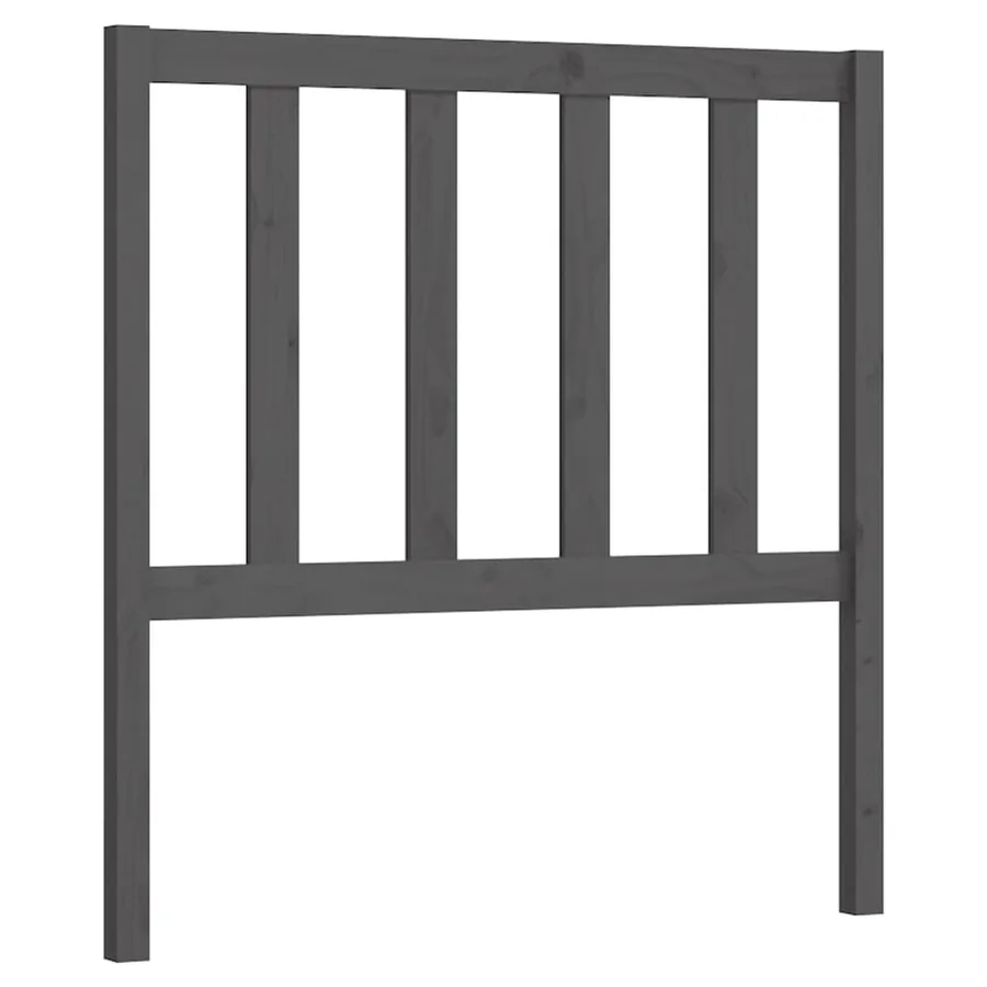 Tête de lit Gris 81x4x100 cm Bois massif de pin - 2