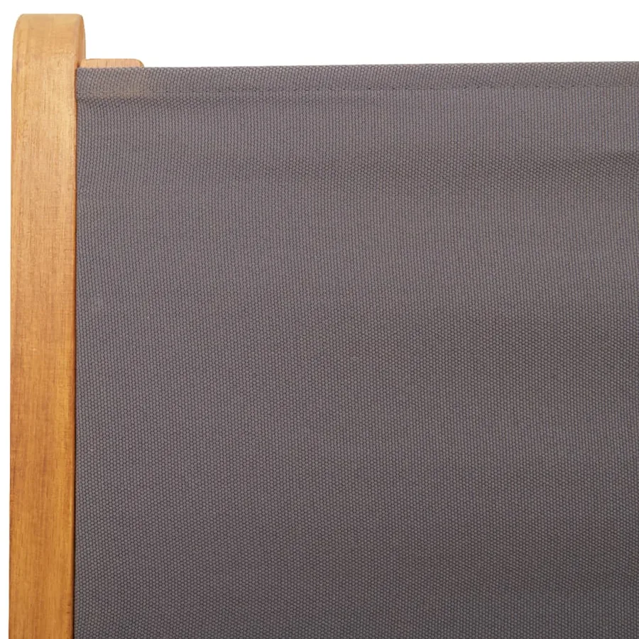 Chaises de jardin lot de 2 anthracite bois acacia massif tissu - 9