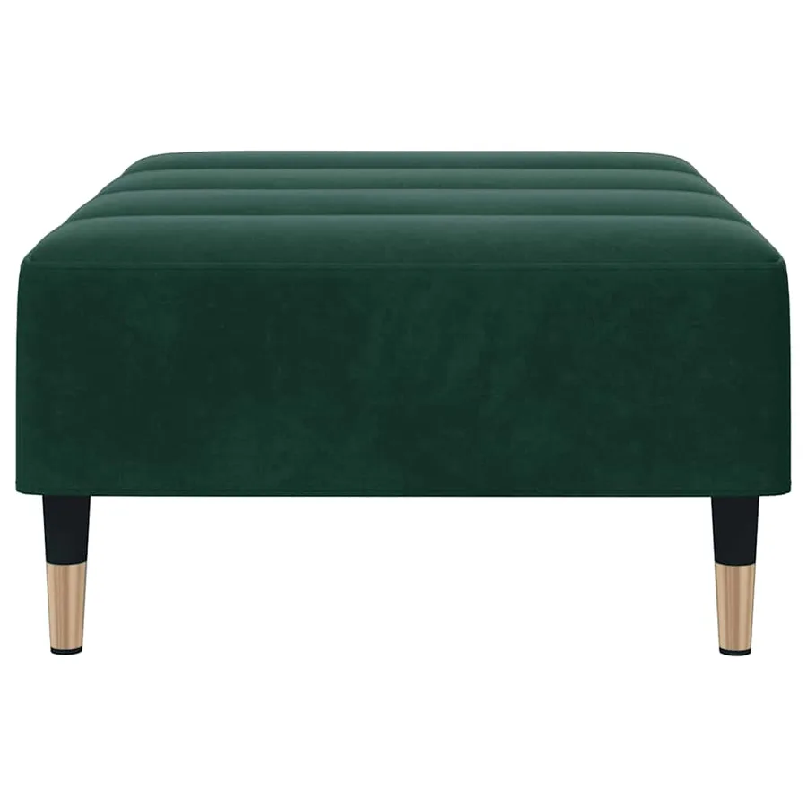 Repose-pied vert foncé 77x55x31 cm velours - 5