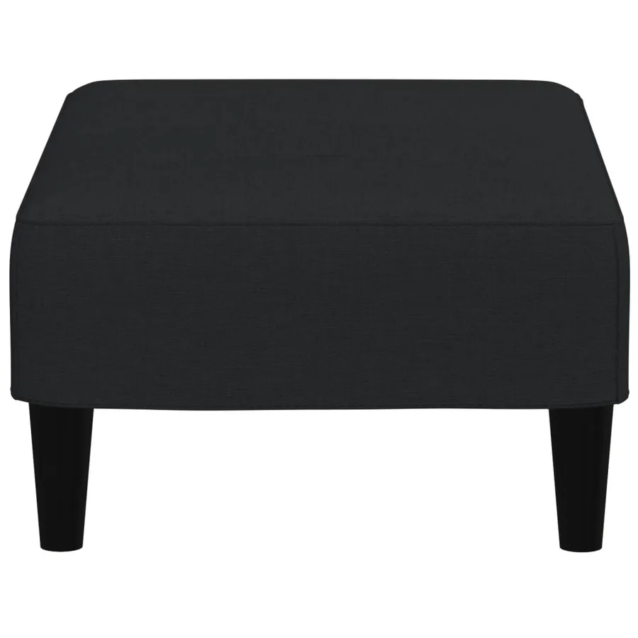 Repose-pied noir 77x55x31 cm velours - 5