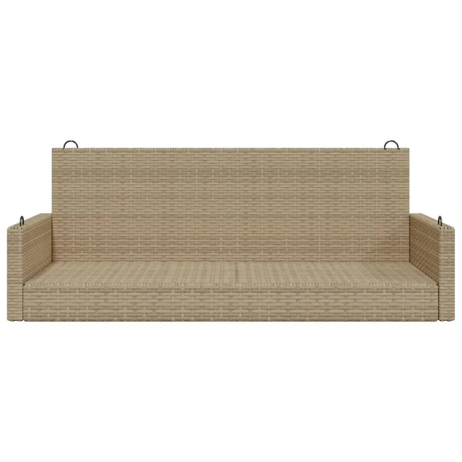 Balancelle beige 119x56x48 cm résine tressée - 4