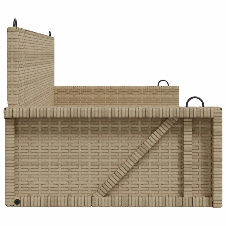 Balancelle beige 119x56x48 cm résine tressée - 5