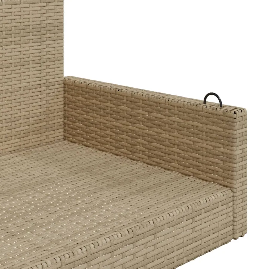 Balancelle beige 119x56x48 cm résine tressée - 7
