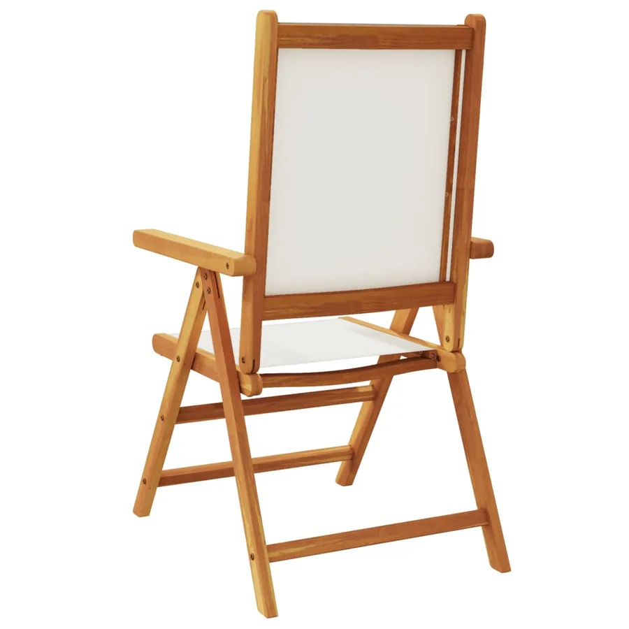 Chaises inclinables de jardin lot de 6 tissu et bois massif - 6