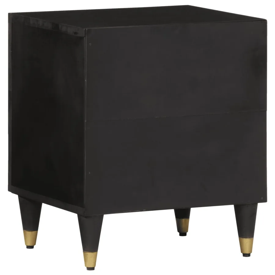 Tables de chevet 2 pcs 40x33x46 cm Bois de manguier solide - 6