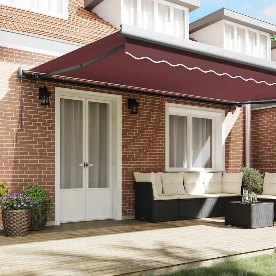 Auvent rétractable automatique bordeaux 300x250 cm - 3