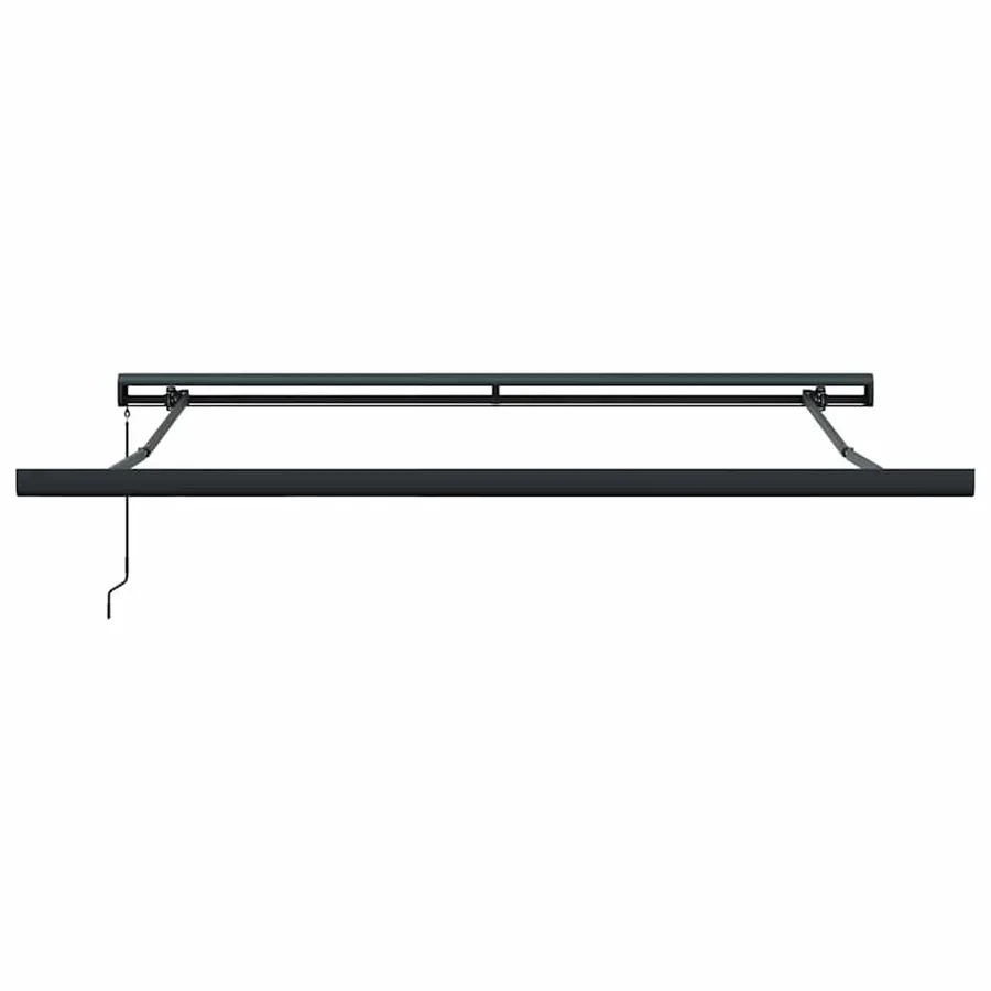 Auvent rétractable anthracite/blanc 3x2,5 m tissu et aluminium - 8