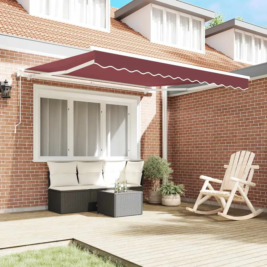 Auvent rétractable automatique bordeaux 300x250 cm - 3