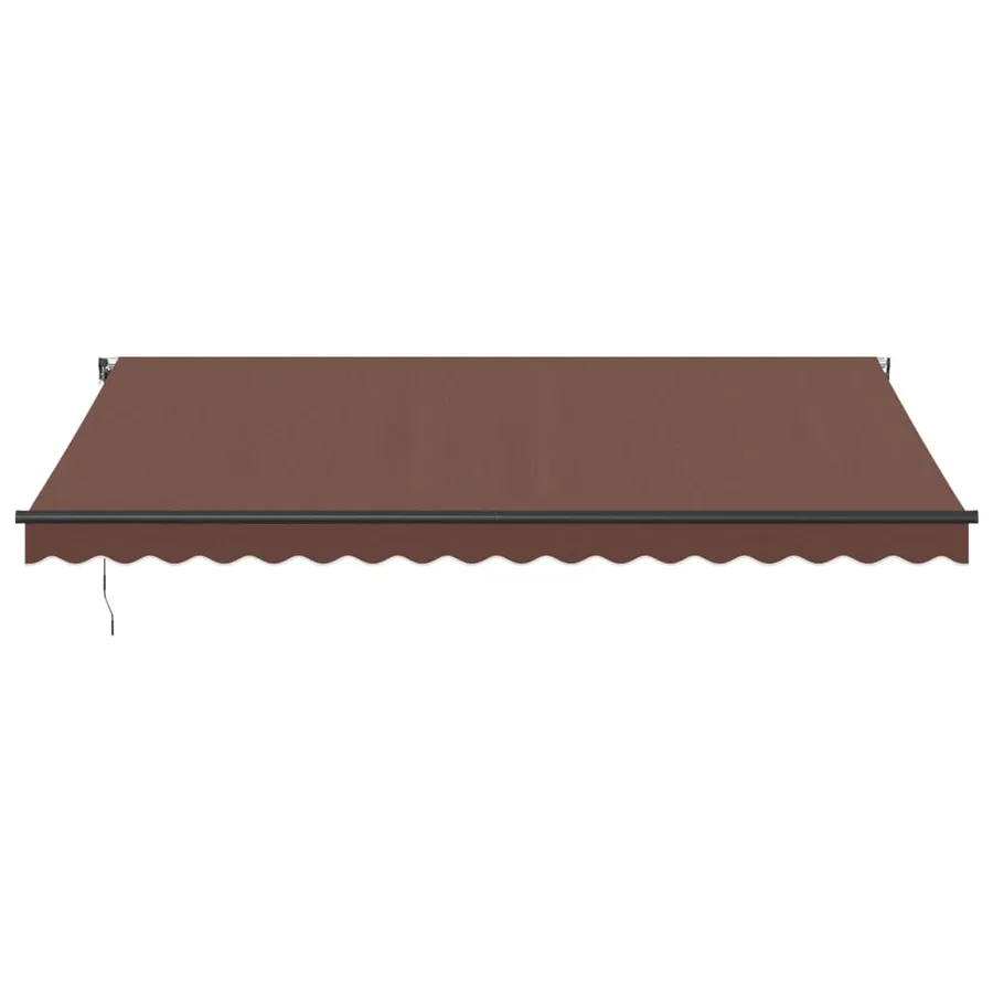 Auvent rétractable automatique avec LED marron 450x350 cm - 4