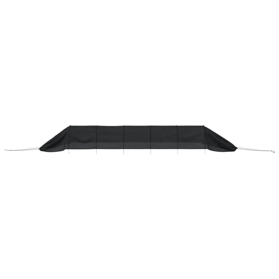 Tunnels en filet 3 pcs noir acier et polyéthylène - 5
