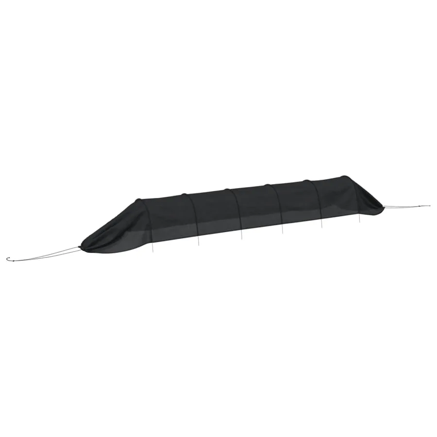 Tunnels en filet 3 pcs noir acier et polyéthylène - 7