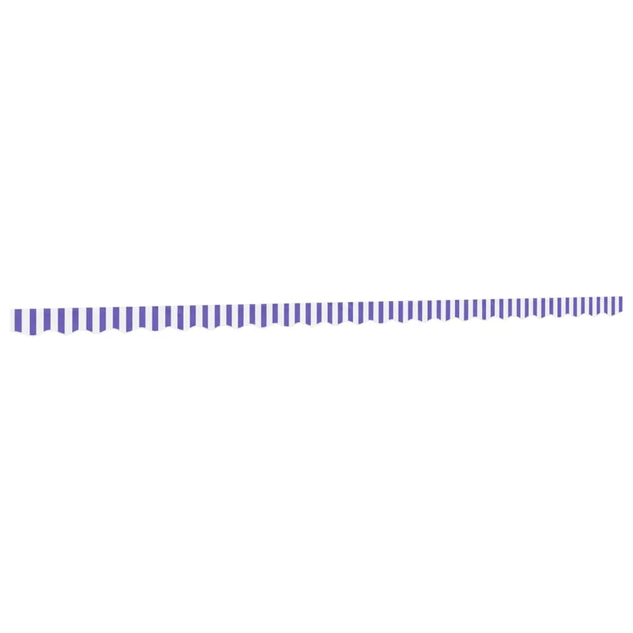 Tissu de remplacement de cantonnière d’auvent rayure bleu blanc - 2