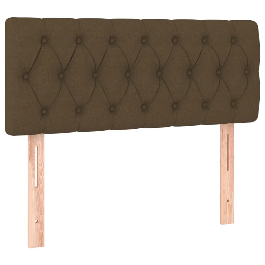 Tête de lit à LED Marron foncé 100x7x78/88 cm Tissu - 4