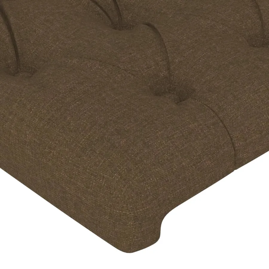 Tête de lit à LED Marron foncé 100x7x78/88 cm Tissu - 5