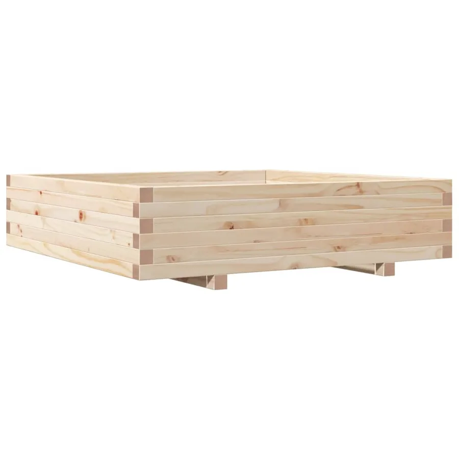 Jardinière 100x100x26,5 cm bois de pin massif - 2