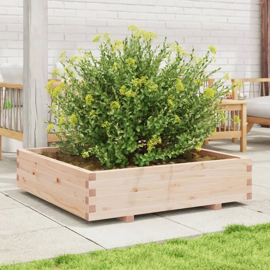 Jardinière 100x100x26,5 cm bois de pin massif - 3