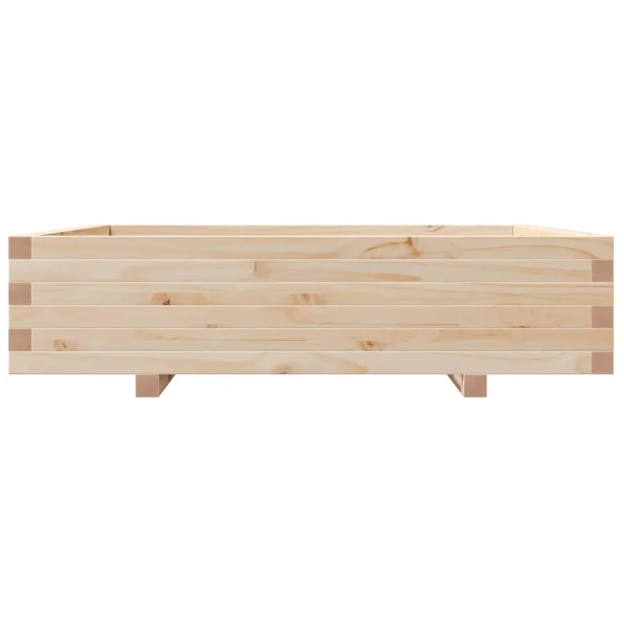 Jardinière 100x100x26,5 cm bois de pin massif - 5