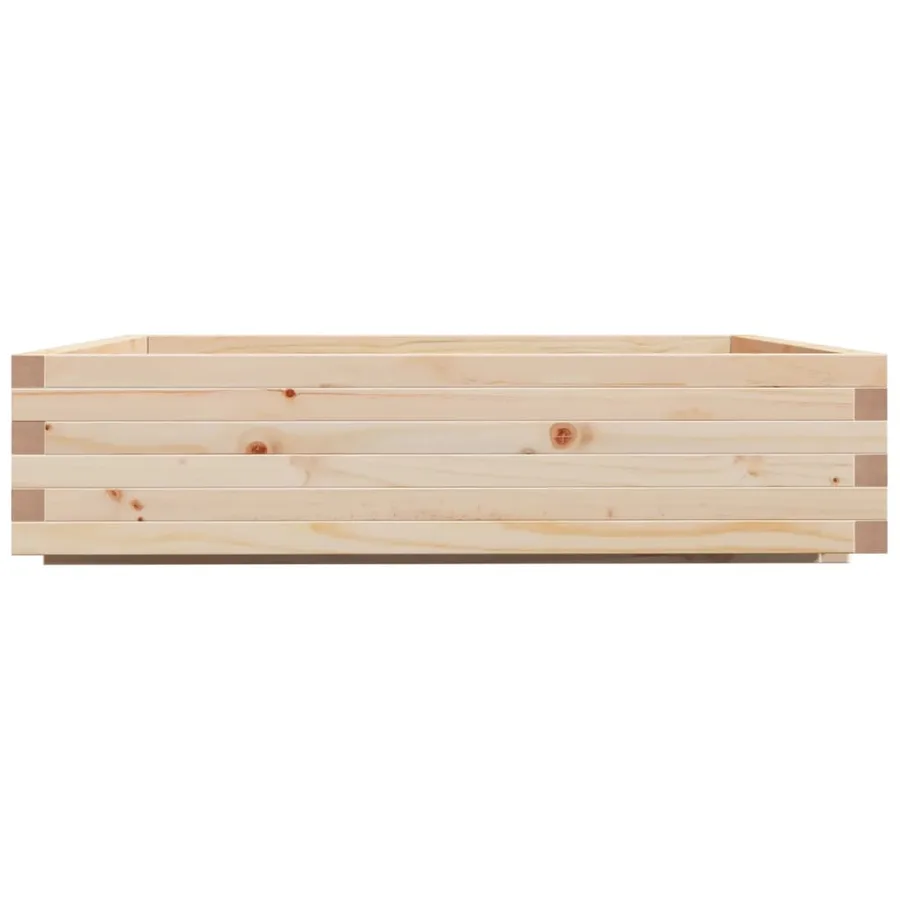 Jardinière 100x100x26,5 cm bois de pin massif - 6