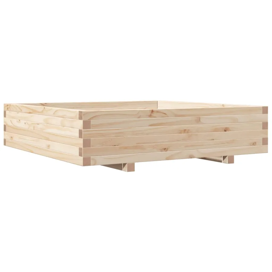 Jardinière 100x100x26,5 cm bois de pin massif - 7