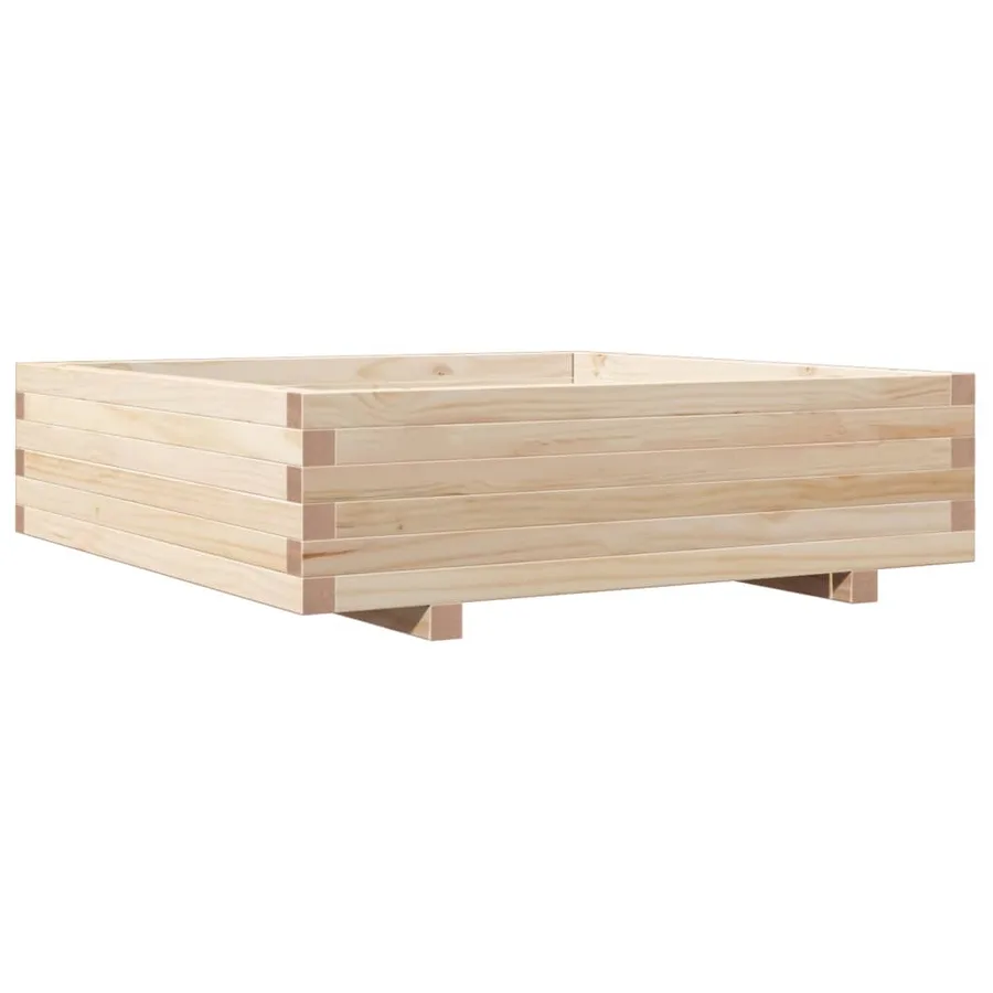 Jardinière 90x90x26,5 cm bois de pin massif - 2