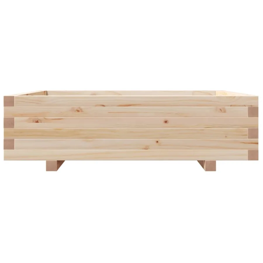 Jardinière 90x90x26,5 cm bois de pin massif - 5
