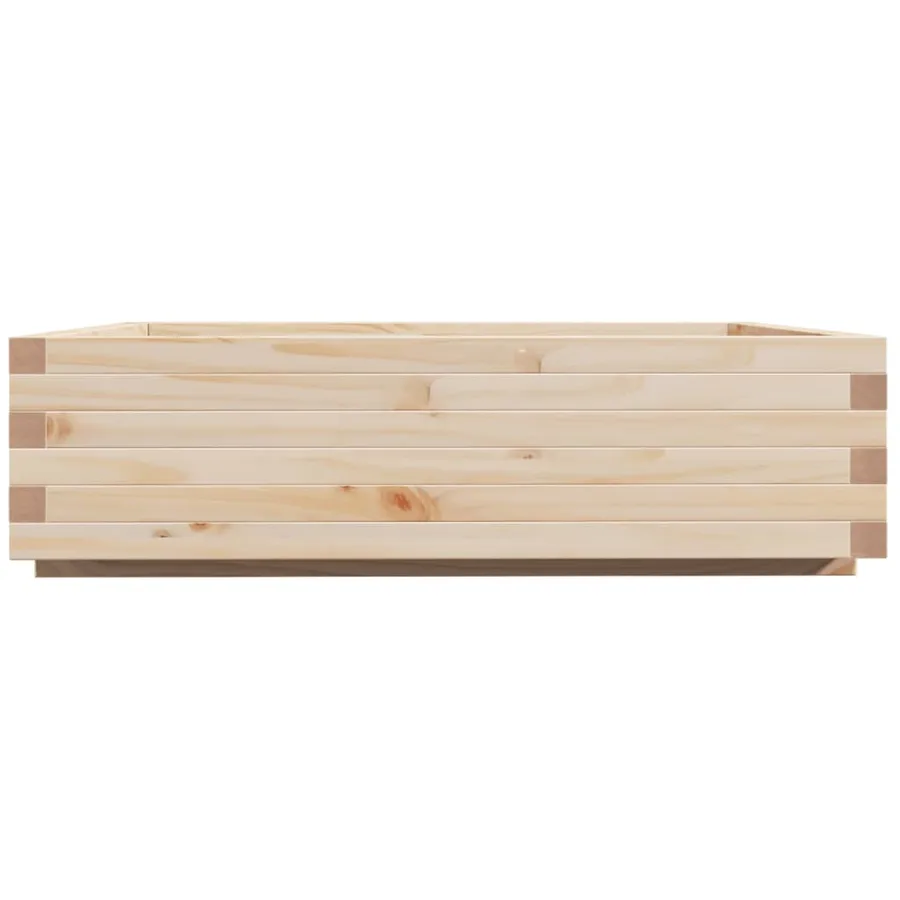Jardinière 90x90x26,5 cm bois de pin massif - 6