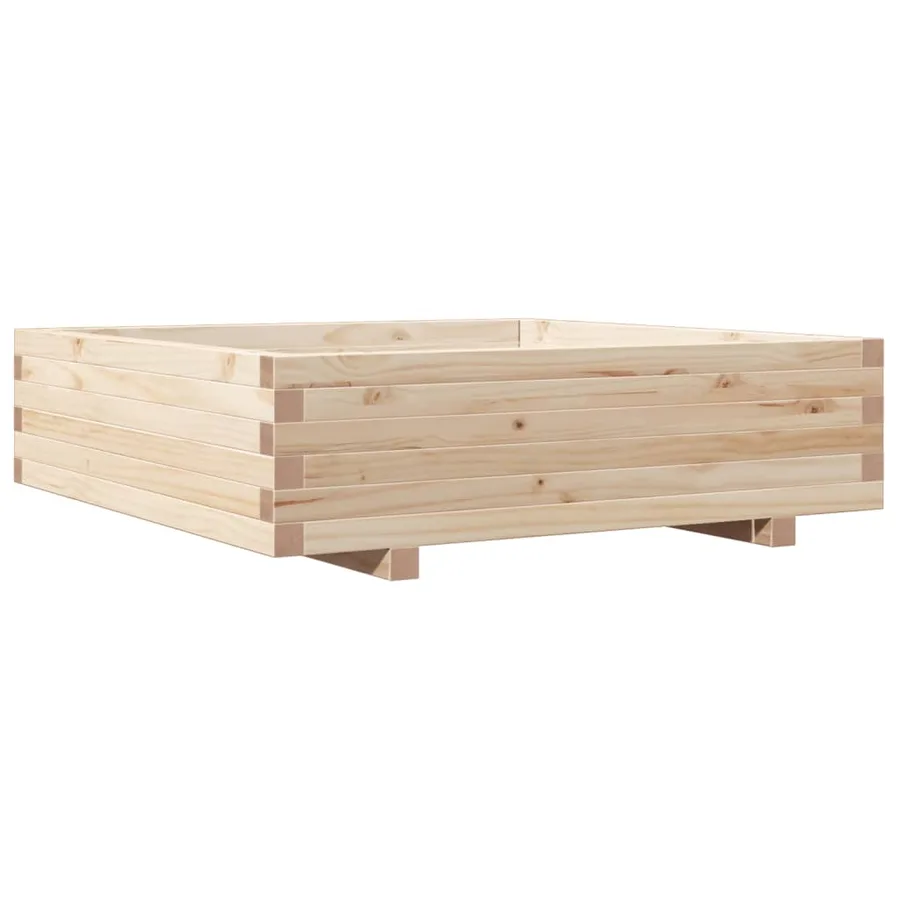 Jardinière 90x90x26,5 cm bois de pin massif - 7