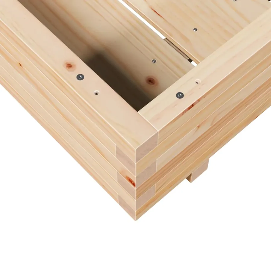 Jardinière 90x90x26,5 cm bois de pin massif - 8
