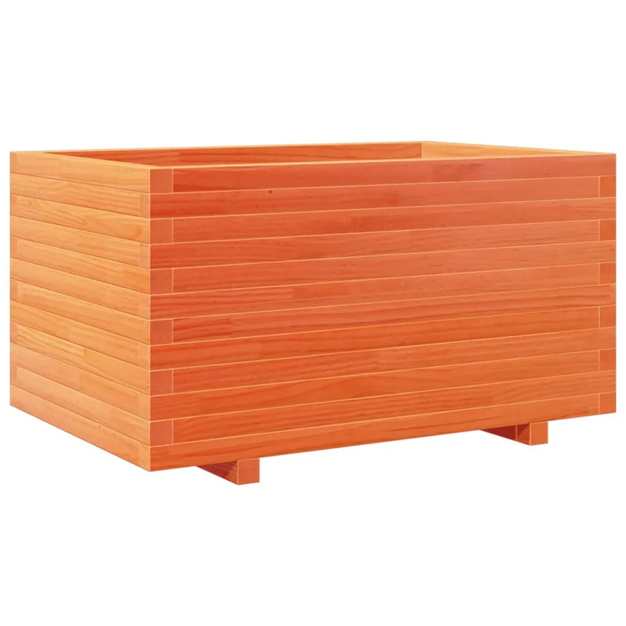Jardinière cire marron 90x60x49,5 cm bois de pin massif - 2