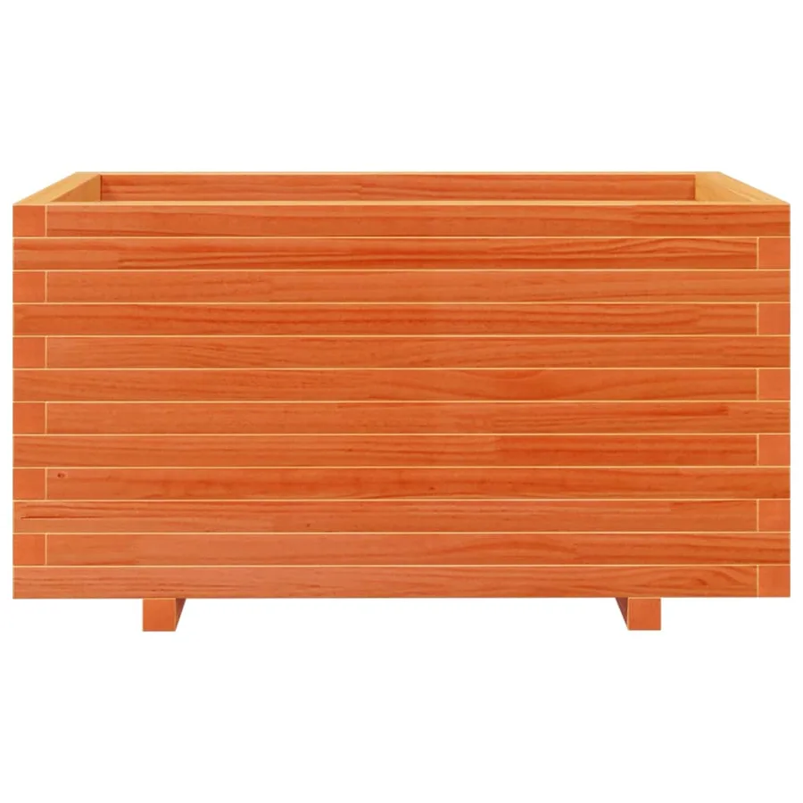 Jardinière cire marron 90x60x49,5 cm bois de pin massif - 5