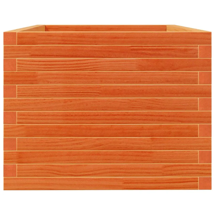 Jardinière cire marron 90x60x49,5 cm bois de pin massif - 6