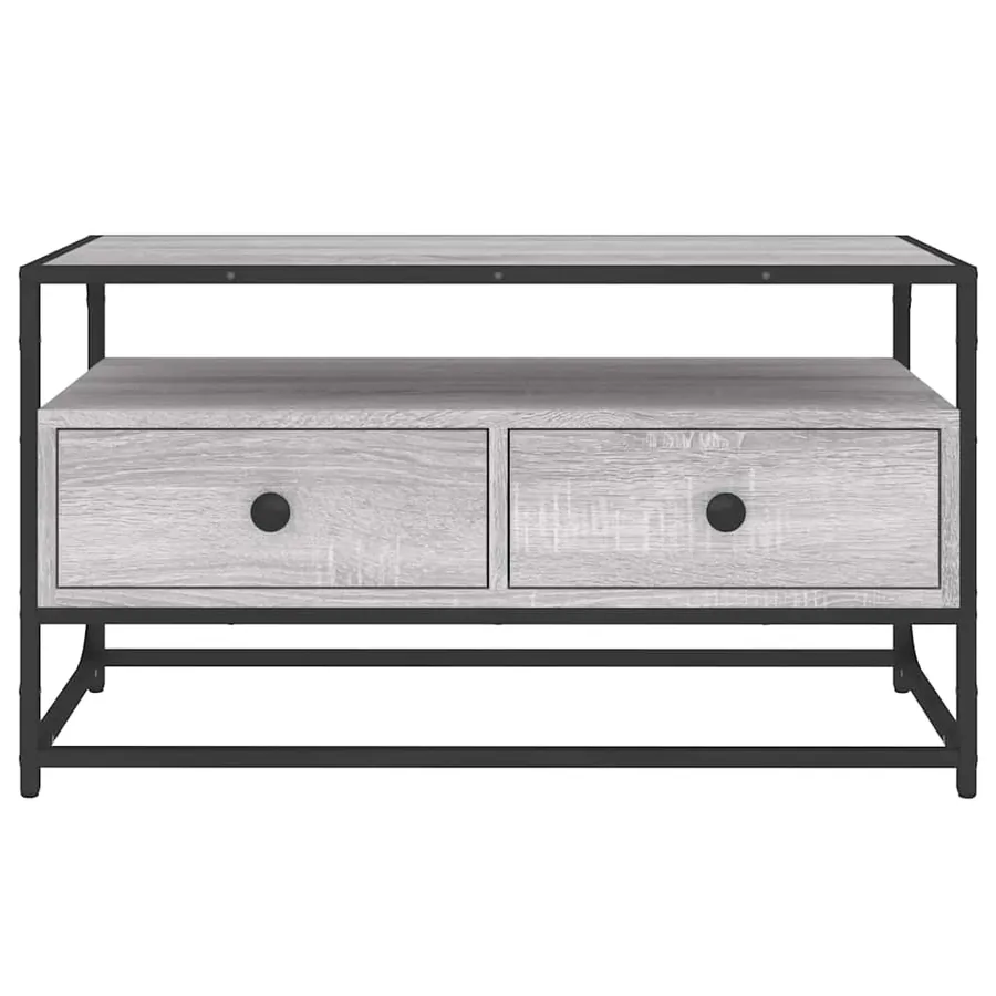 Meuble TV sonoma gris 80x35x45 cm bois d'ingénierie - 6