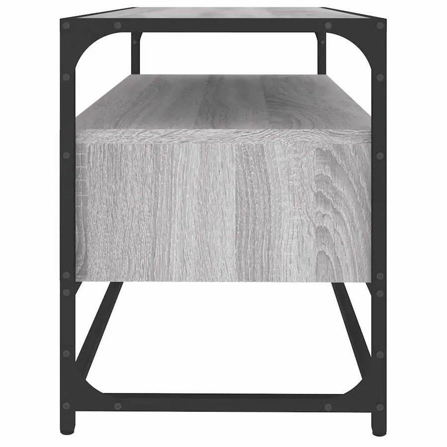Meuble TV sonoma gris 80x35x45 cm bois d'ingénierie - 7