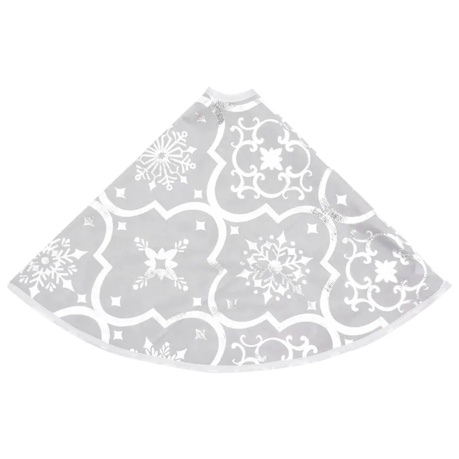 Jupe de sapin de Noël de luxe avec chaussette Blanc 90 cm Tissu - 5