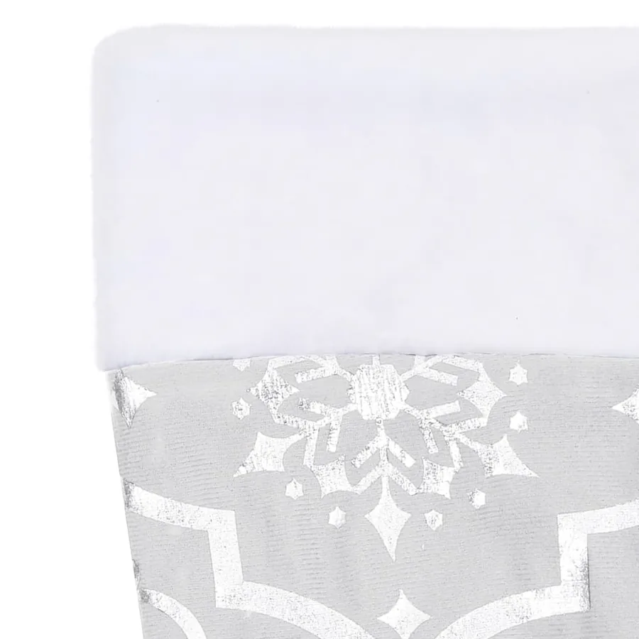 Jupe de sapin de Noël de luxe avec chaussette Blanc 90 cm Tissu - 7
