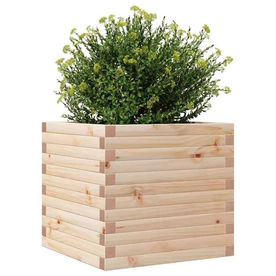 Jardinière 50x50x46 cm bois de pin massif - 4